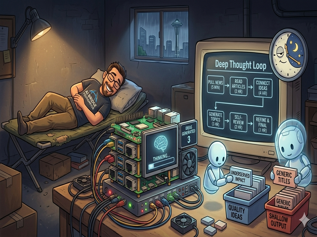 The Overnight Thinker: Why I Built a "Slow" AI to Do My Homework